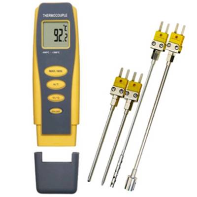 Lot indicateur de température + mallette + 4 thermocouples type K spécialisé