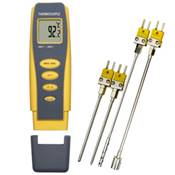 Lot indicateur de température + mallette + 4 thermocouples type K spécialisé